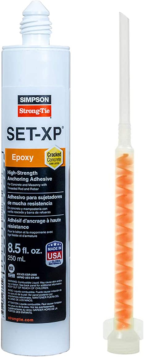 Simpson 8.5oz High-Strength Epoxy Adhesive - Concrete Anchors & Fastening Systems